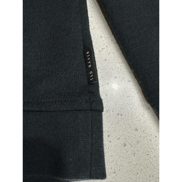 Ted Baker London Men’s Caravan 1/4 Zip Pullover Black Sz 6 lightweight modern - Picture 5 of 10